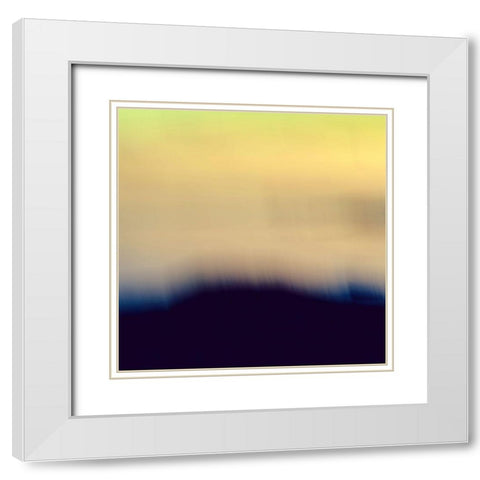 Yellow Sunset II White Modern Wood Framed Art Print with Double Matting by Joy, Olivia