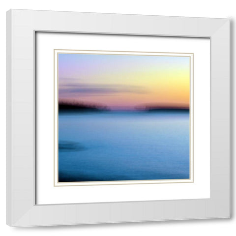 Calm Sunset I White Modern Wood Framed Art Print with Double Matting by Joy, Olivia