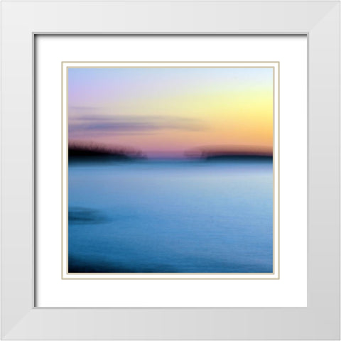 Calm Sunset I White Modern Wood Framed Art Print with Double Matting by Joy, Olivia