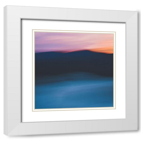Calm Sunset III White Modern Wood Framed Art Print with Double Matting by Joy, Olivia