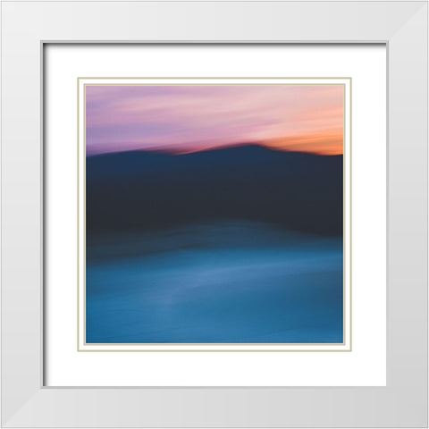 Calm Sunset III White Modern Wood Framed Art Print with Double Matting by Joy, Olivia