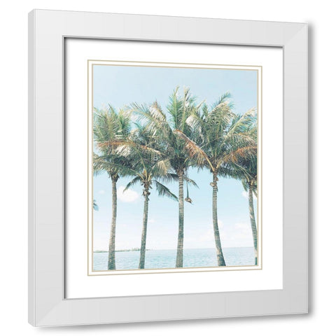 Island of Palms  White Modern Wood Framed Art Print with Double Matting by Joy, Olivia