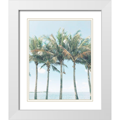 Island of Palms  White Modern Wood Framed Art Print with Double Matting by Joy, Olivia