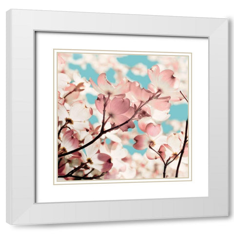 Adorn I White Modern Wood Framed Art Print with Double Matting by Joy, Olivia