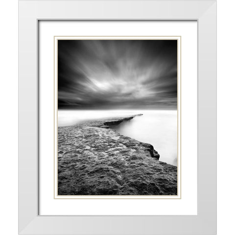 Secret End White Modern Wood Framed Art Print with Double Matting by Maia, Jorge