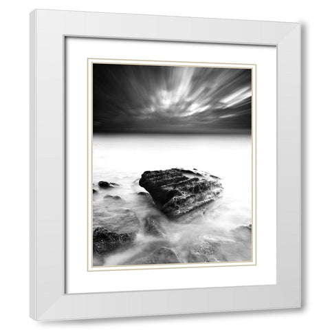 To Infinity White Modern Wood Framed Art Print with Double Matting by Maia, Jorge