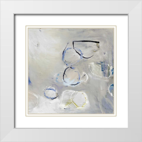 Morph II White Modern Wood Framed Art Print with Double Matting by Ozery, Pamela