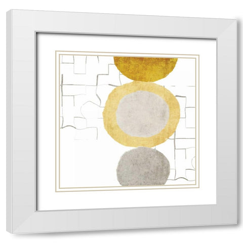 Concentric White Modern Wood Framed Art Print with Double Matting by Orlov, Irena