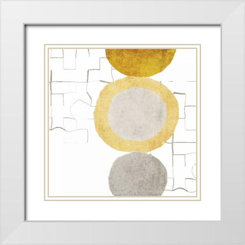 Concentric White Modern Wood Framed Art Print with Double Matting by Orlov, Irena