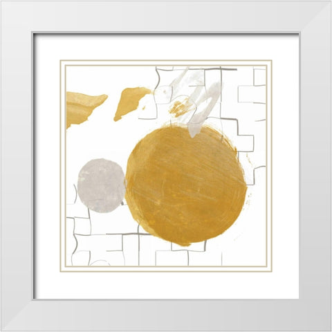 Moon White Modern Wood Framed Art Print with Double Matting by Orlov, Irena