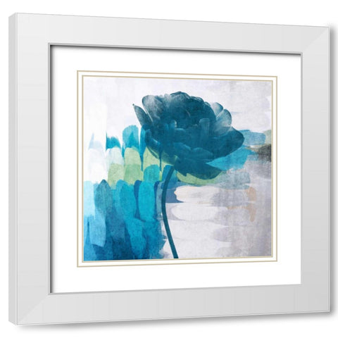 The Blue Breeze White Modern Wood Framed Art Print with Double Matting by Orlov, Irena