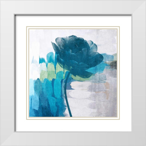 The Blue Breeze White Modern Wood Framed Art Print with Double Matting by Orlov, Irena