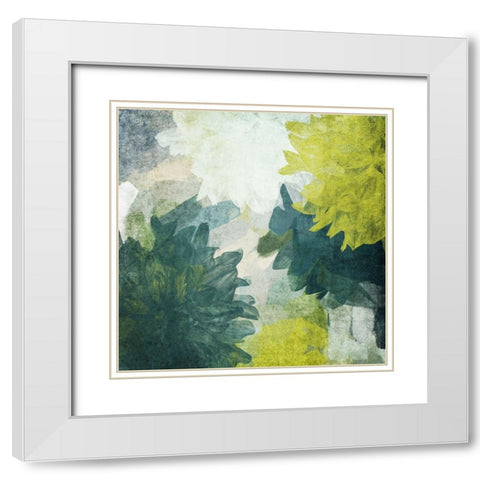 Blue and Green Inspiration II  White Modern Wood Framed Art Print with Double Matting by Orlov, Irena