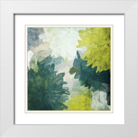 Blue and Green Inspiration II  White Modern Wood Framed Art Print with Double Matting by Orlov, Irena