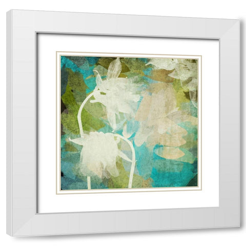 Light Green White Modern Wood Framed Art Print with Double Matting by Orlov, Irena