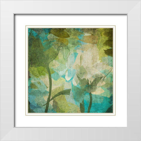 Bluegrass White Modern Wood Framed Art Print with Double Matting by Orlov, Irena