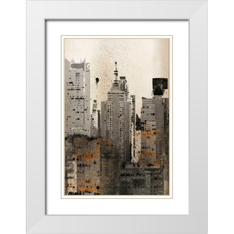New York Invite White Modern Wood Framed Art Print with Double Matting by Orlov, Irena