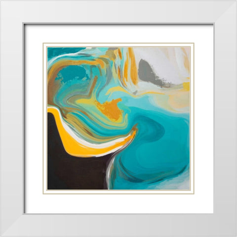Liquid Energy I White Modern Wood Framed Art Print with Double Matting by Orlov, Irena