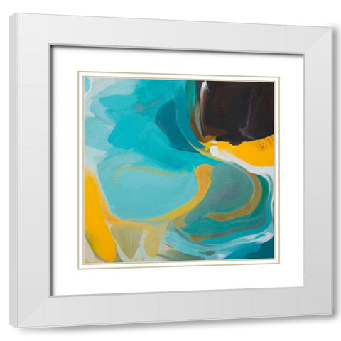 Liquid Energy II White Modern Wood Framed Art Print with Double Matting by Orlov, Irena