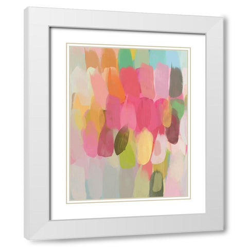 Spring Colours II White Modern Wood Framed Art Print with Double Matting by Orlov, Irena