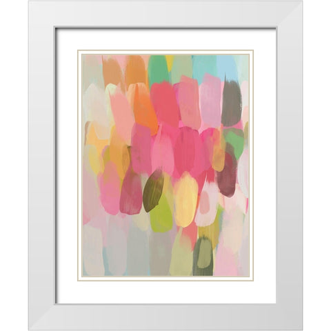 Spring Colours II White Modern Wood Framed Art Print with Double Matting by Orlov, Irena