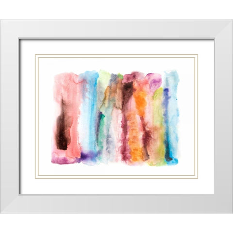 Autumn Sunet White Modern Wood Framed Art Print with Double Matting by Orlov, Irena