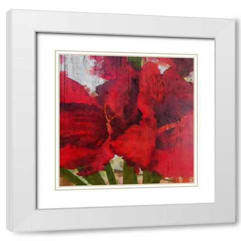 Blooming Love I White Modern Wood Framed Art Print with Double Matting by Orlov, Irena