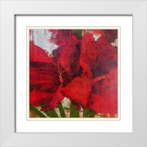 Blooming Love I White Modern Wood Framed Art Print with Double Matting by Orlov, Irena
