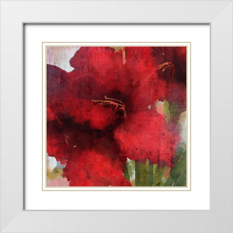 Blooming Love II White Modern Wood Framed Art Print with Double Matting by Orlov, Irena