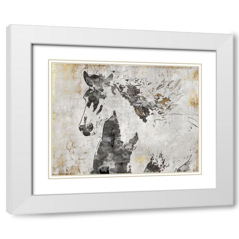 Running in the WindÂ  White Modern Wood Framed Art Print with Double Matting by Orlov, Irena