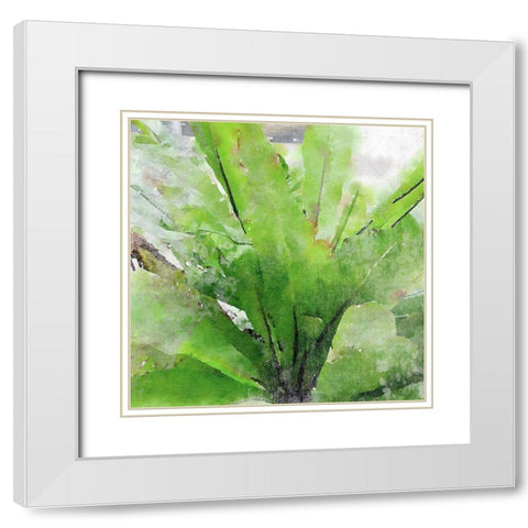 Rustic Green Embrace I  White Modern Wood Framed Art Print with Double Matting by Orlov, Irena