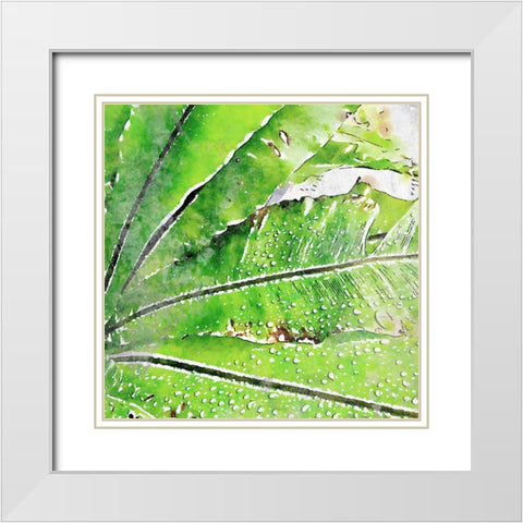 Rustic Green Embrace II White Modern Wood Framed Art Print with Double Matting by Orlov, Irena