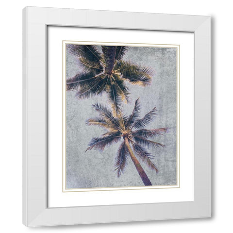 Beachscape Brown Palms White Modern Wood Framed Art Print with Double Matting by Orlov, Irena