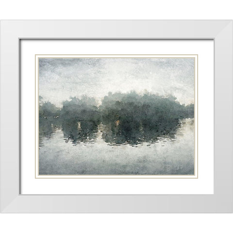 Marine Landscape White Modern Wood Framed Art Print with Double Matting by Orlov, Irena