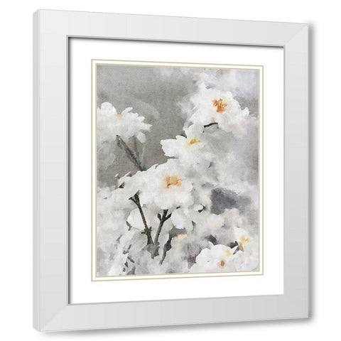 Dreamy Flower White Modern Wood Framed Art Print with Double Matting by Orlov, Irena
