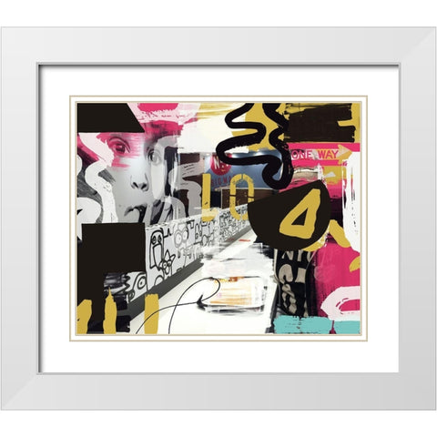 Thinker White Modern Wood Framed Art Print with Double Matting by Orlov, Irena