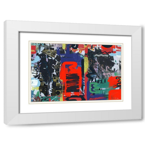 Paint Over It  White Modern Wood Framed Art Print with Double Matting by Orlov, Irena