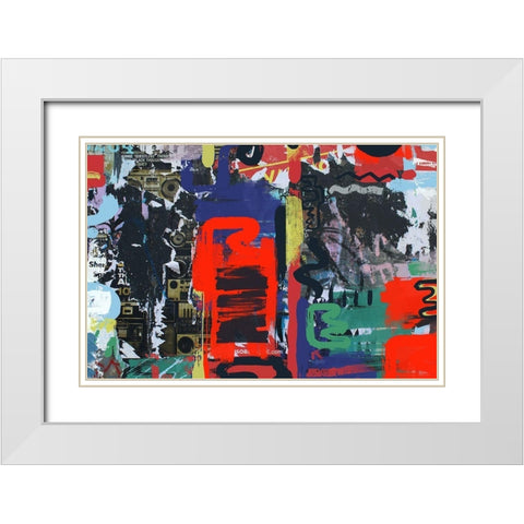 Paint Over It  White Modern Wood Framed Art Print with Double Matting by Orlov, Irena