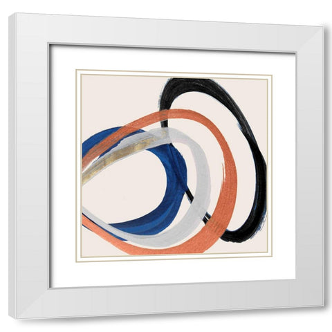 Linked Up  White Modern Wood Framed Art Print with Double Matting by Orlov, Irena
