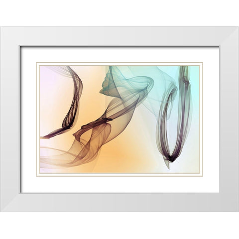Abstract Gradient II White Modern Wood Framed Art Print with Double Matting by Orlov, Irena