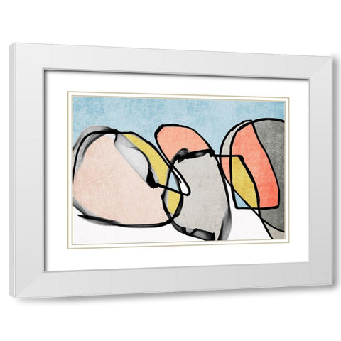 Mid-Century Modern Abstract II White Modern Wood Framed Art Print with Double Matting by Orlov, Irena