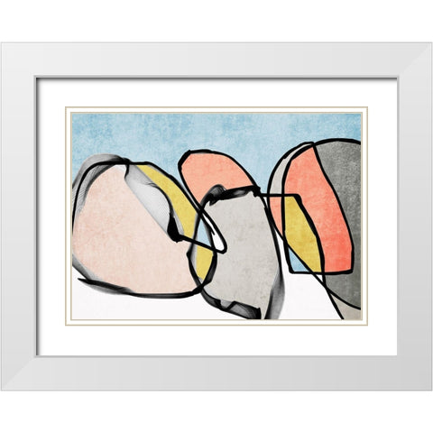 Mid-Century Modern Abstract II White Modern Wood Framed Art Print with Double Matting by Orlov, Irena
