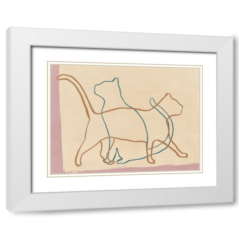 Without a Hitch White Modern Wood Framed Art Print with Double Matting by Sozi