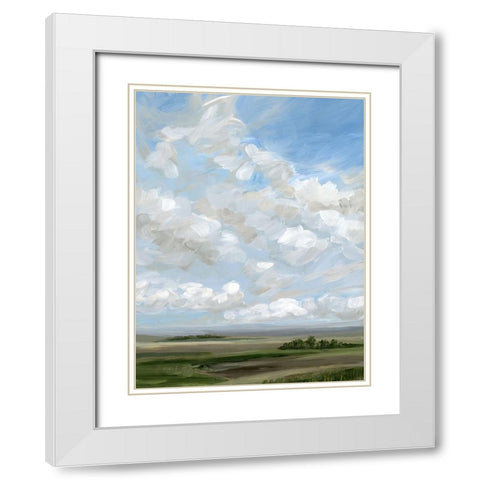 Endless Sky White Modern Wood Framed Art Print with Double Matting by Walsh, Nicole