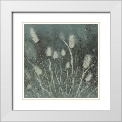 Small grasses White Modern Wood Framed Art Print with Double Matting by Talen