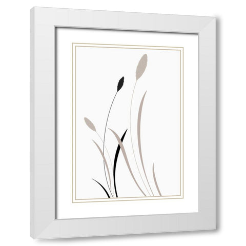 Bunny Grass II White Modern Wood Framed Art Print with Double Matting by Studio I