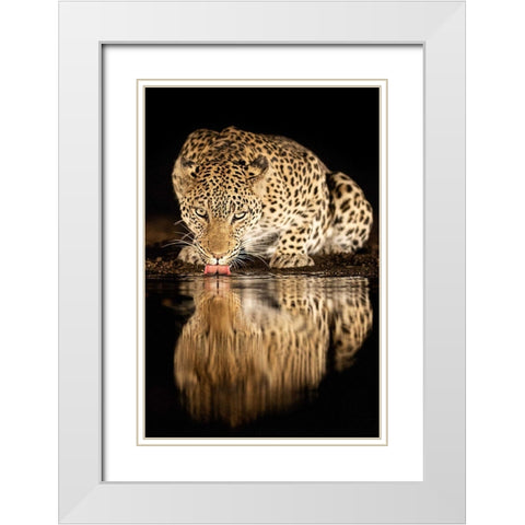 Single Mother White Modern Wood Framed Art Print with Double Matting by Eichelberg