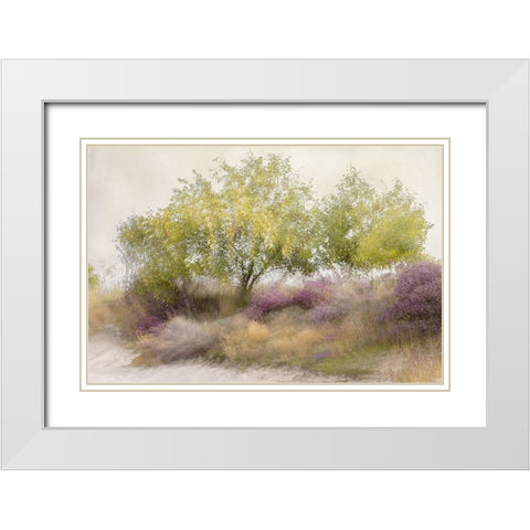 Talen - Flowering White Modern Wood Framed Art Print with Double Matting by 1x