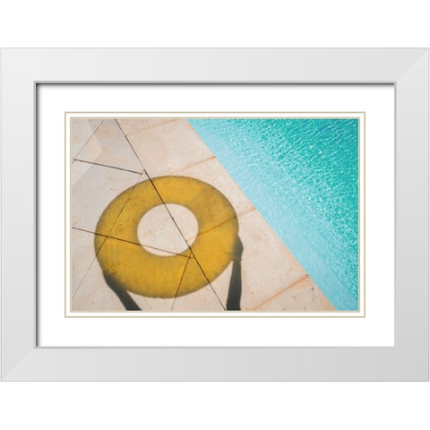 In summer White Modern Wood Framed Art Print with Double Matting by Gispert, Salgado