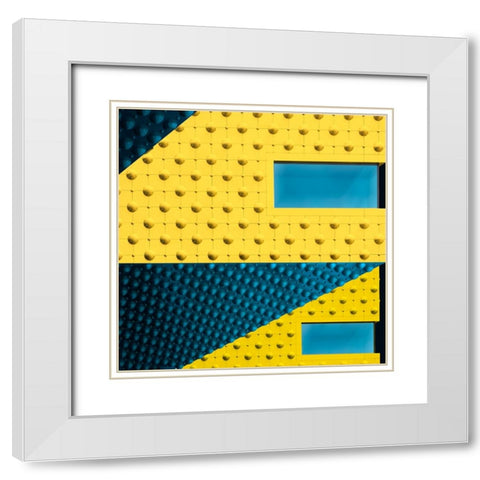 Van Son - Studded Fasade White Modern Wood Framed Art Print with Double Matting by Son, Van